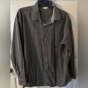 Alex Cannon XXL Shirt Black/ White Button Up